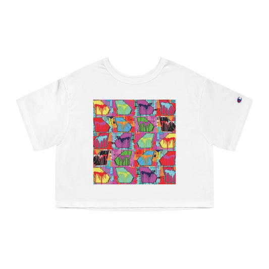 Retro Georgia Warhol Crop T-Shirt — Champion Women's Heritage Cropped Tee