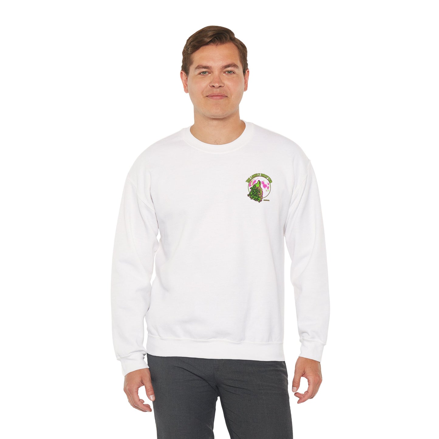 The Lonely Drifter Wolf Crewneck Sweatshirt — Neon Moon Graphic