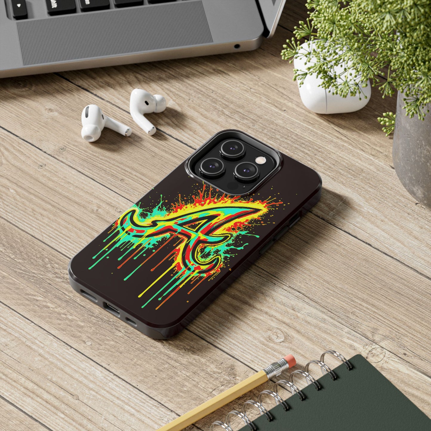 Neon Drip 'A' Graphic Tough Protective Case