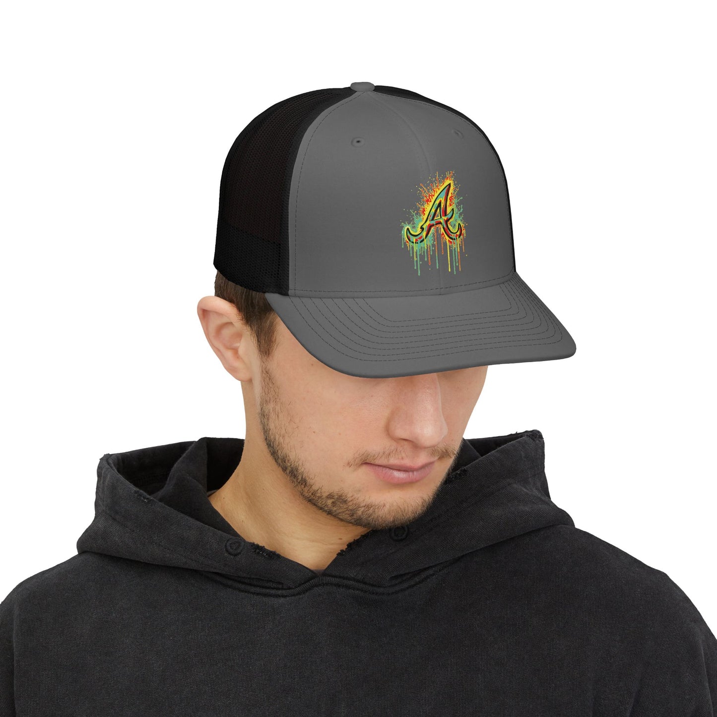 "A" Paint Drip Richardson Snap Hat