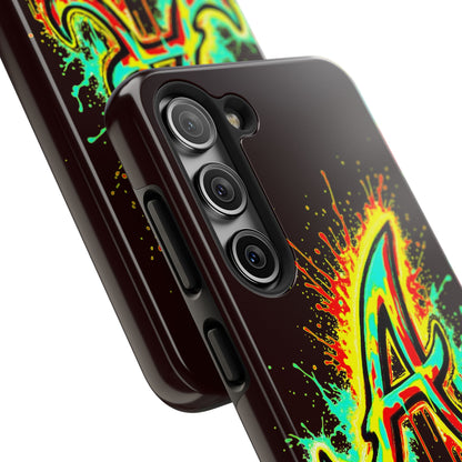 Neon Drip 'A' Graphic Tough Protective Case