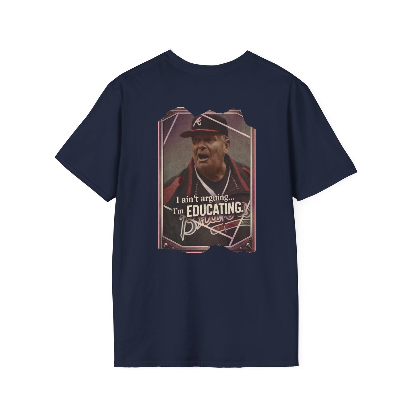 Baseball Coach Quote T-Shirt — “I Ain’t Arguing, I’m Educating” Graphic Tee