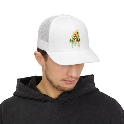 "A" Paint Drip Richardson Snap Hat