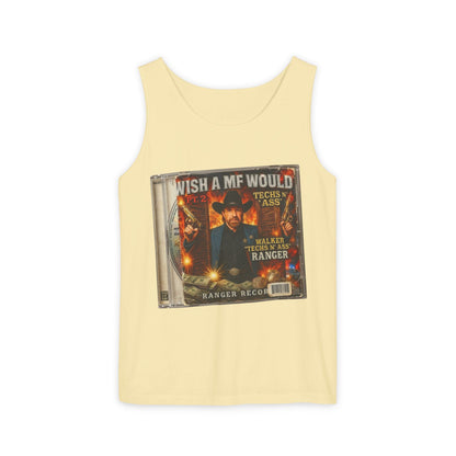 Chuck Norris Mixtape Cover Tank Top — Funny Retro Rap Design
