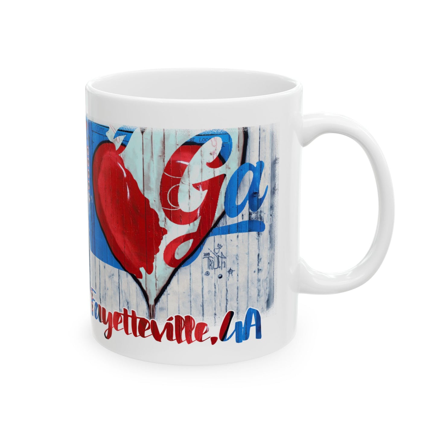 Georgia Heart Ceramic Mug — Fayetteville GA Souvenir (11oz/15oz)