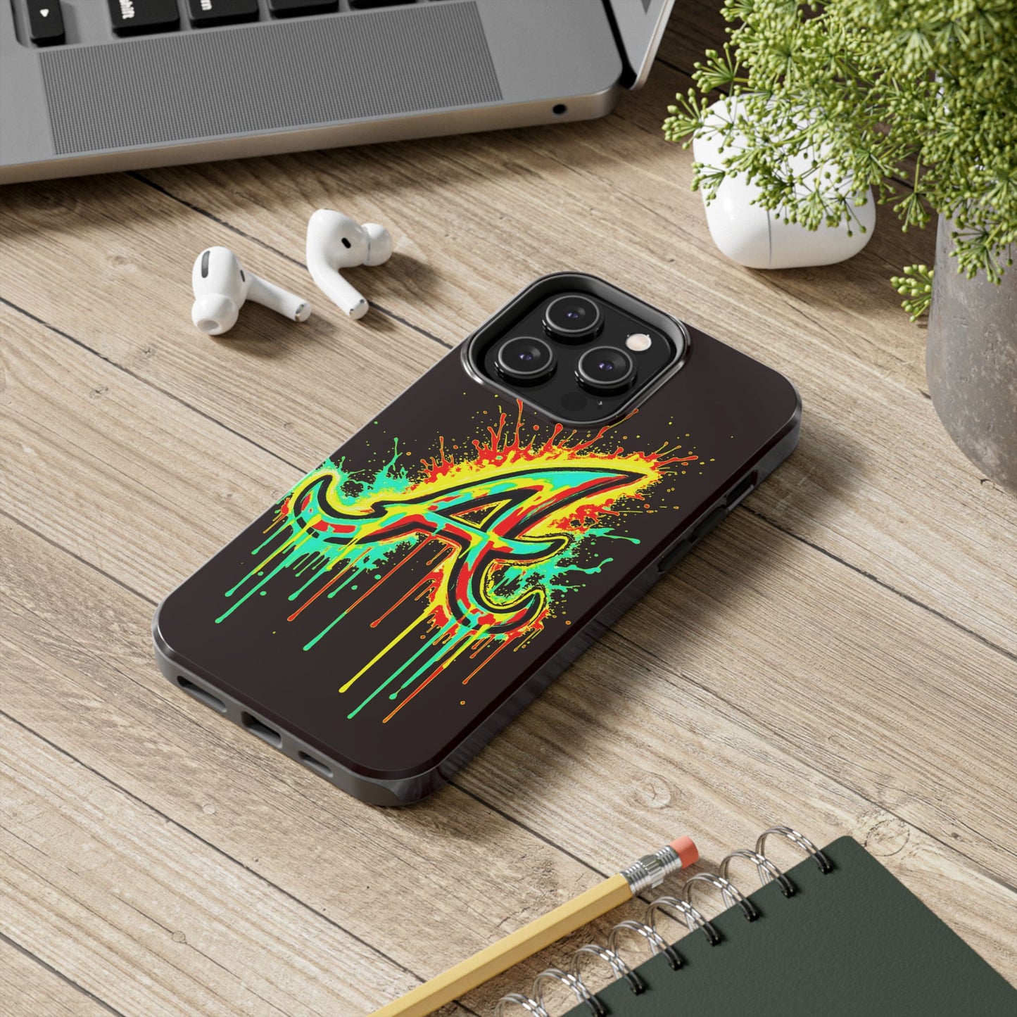Neon Drip 'A' Graphic Tough Protective Case