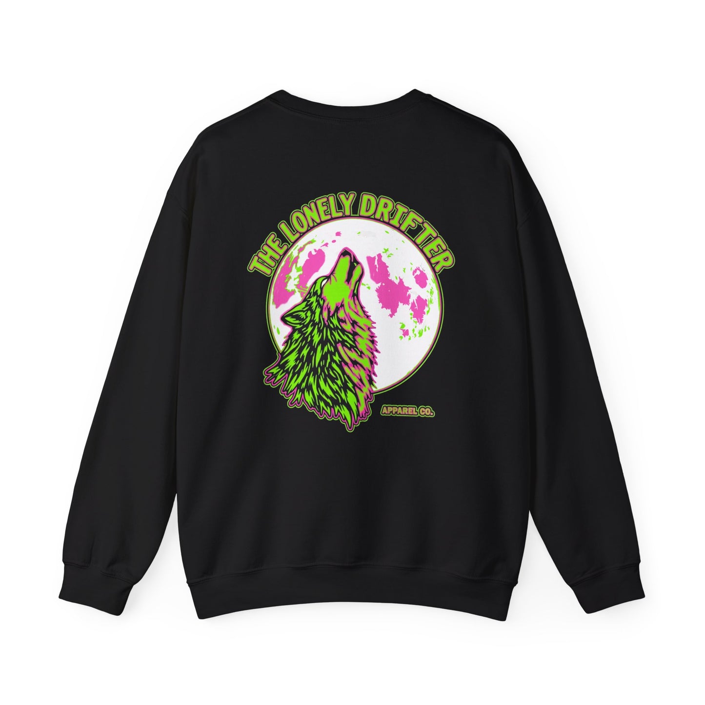 The Lonely Drifter Wolf Crewneck Sweatshirt — Neon Moon Graphic