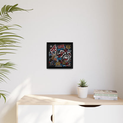 Atlanta Braves Urban Graffiti Matte Canvas Print (Framed)