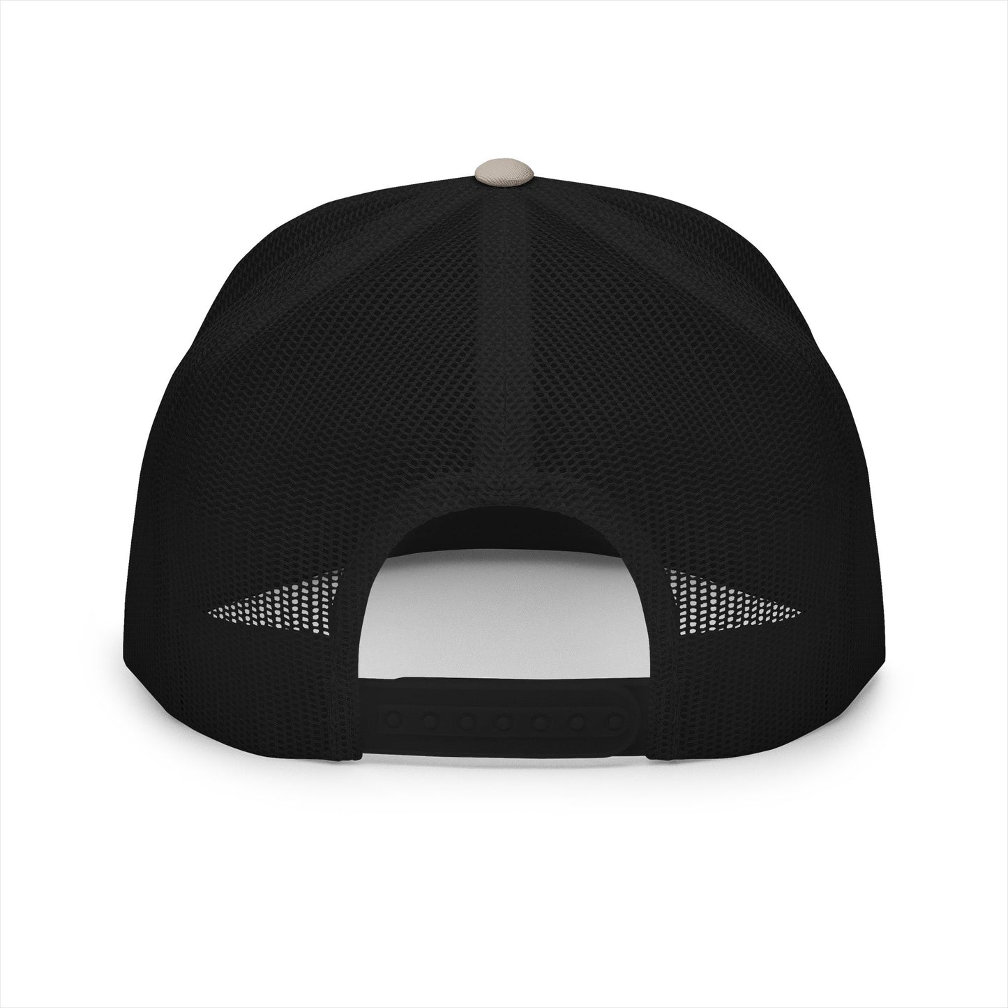 Floral Letter A Embroidered Initial Trucker Cap | Monogram Flower Hat