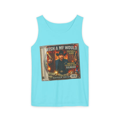Chuck Norris Mixtape Cover Tank Top — Funny Retro Rap Design