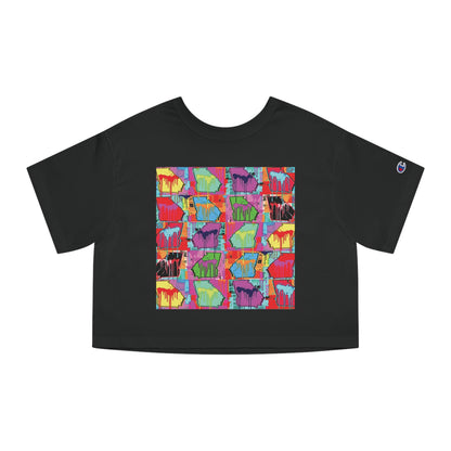Retro Georgia Warhol Crop T-Shirt — Champion Women's Heritage Cropped Tee