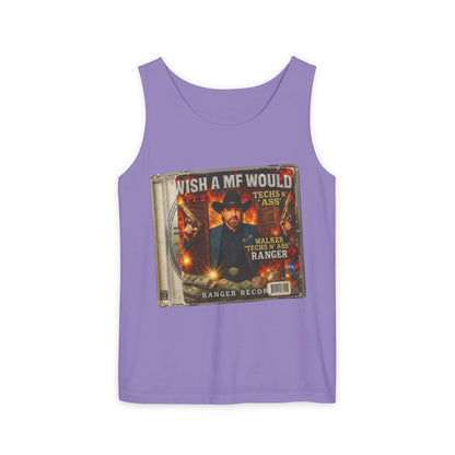 Chuck Norris Mixtape Cover Tank Top — Funny Retro Rap Design