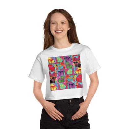 Retro Georgia Warhol Crop T-Shirt — Champion Women's Heritage Cropped Tee