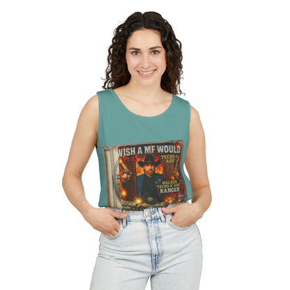 Chuck Norris Mixtape Cover Tank Top — Funny Retro Rap Design