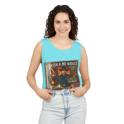 Chuck Norris Mixtape Cover Tank Top — Funny Retro Rap Design
