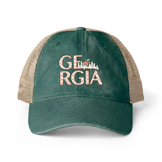Georgia City and Peach Women's Washed Mesh-Back Cap