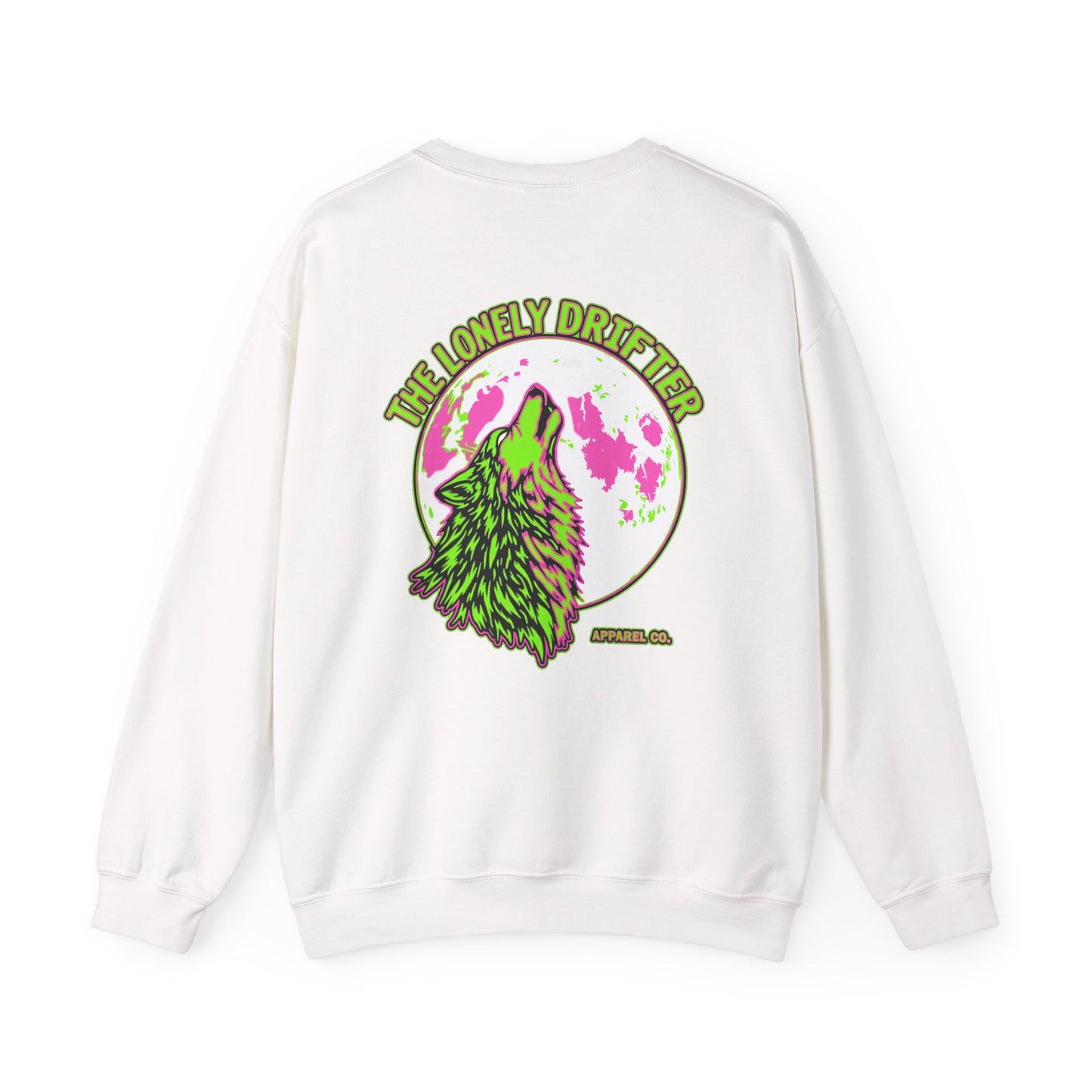 The Lonely Drifter Wolf Crewneck Sweatshirt — Neon Moon Graphic
