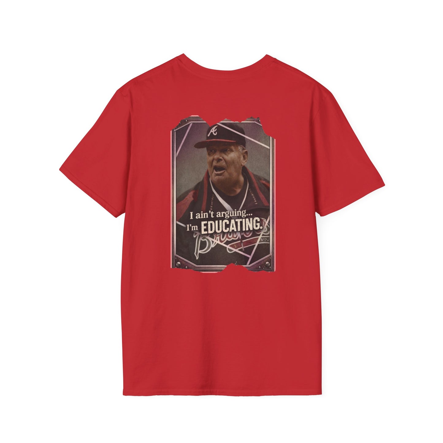 Baseball Coach Quote T-Shirt — “I Ain’t Arguing, I’m Educating” Graphic Tee