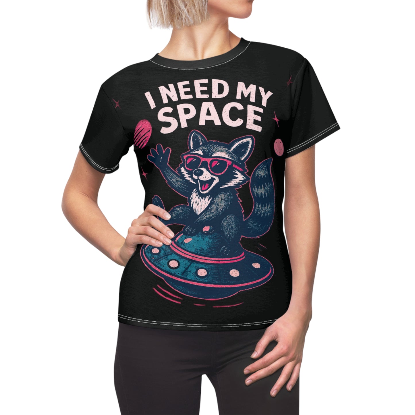 I Need My Space Raccoon UFO Tee
