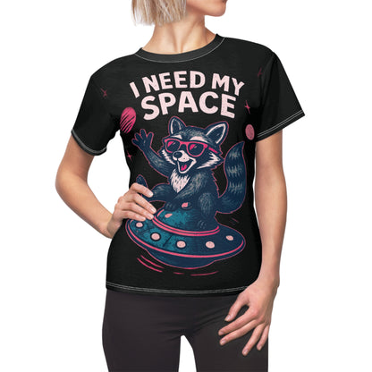 I Need My Space Raccoon UFO Tee