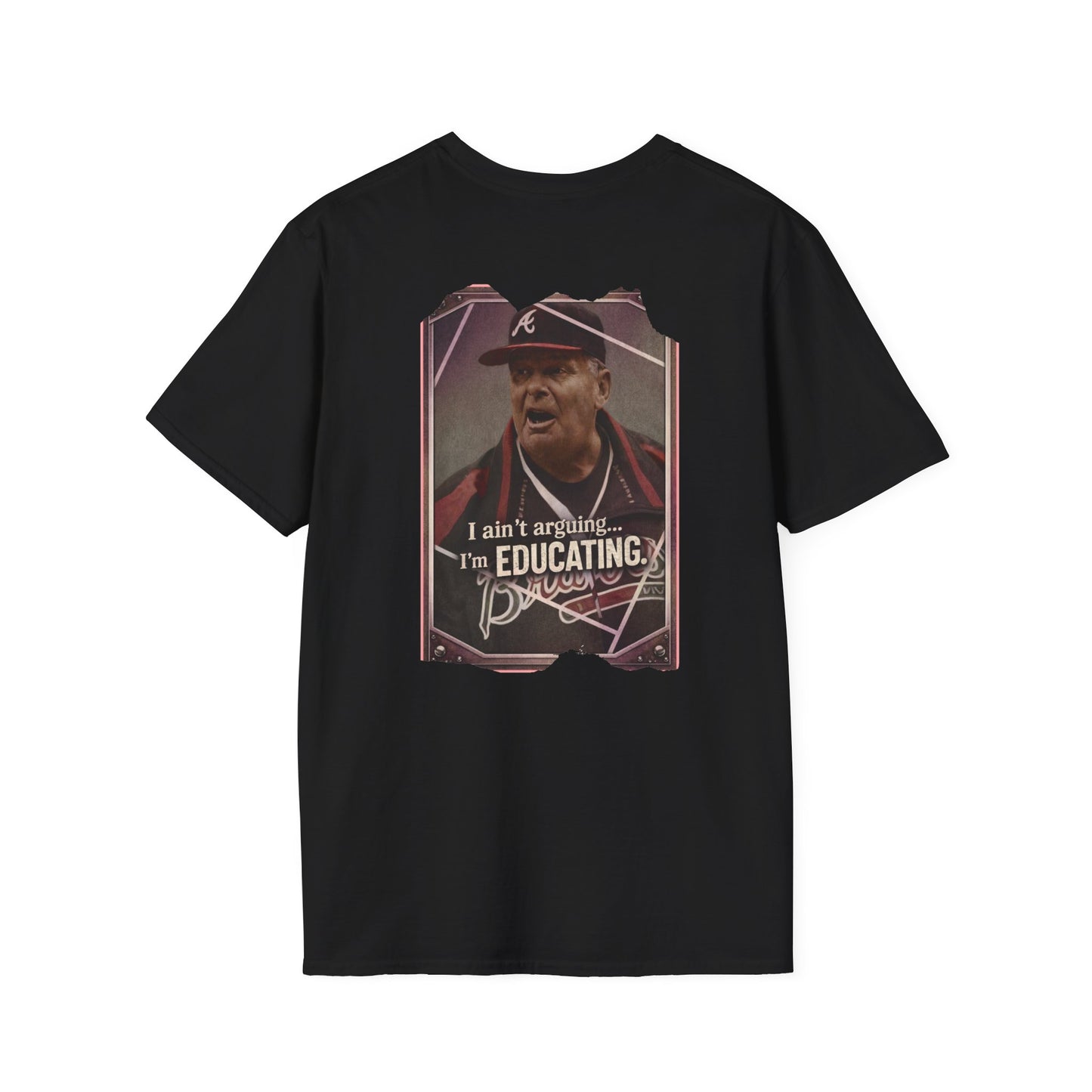 Baseball Coach Quote T-Shirt — “I Ain’t Arguing, I’m Educating” Graphic Tee
