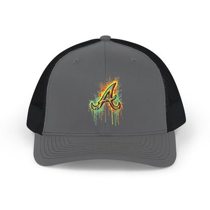 "A" Paint Drip Richardson Snap Hat