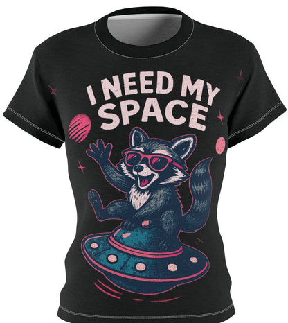 I Need My Space Raccoon UFO Tee