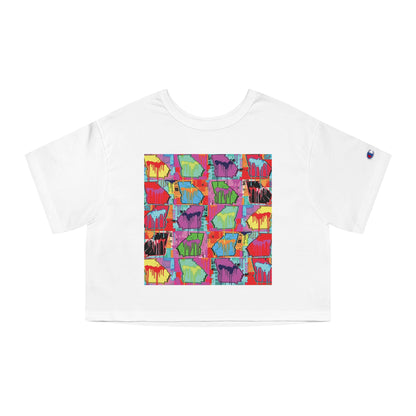 Retro Georgia Warhol Crop T-Shirt — Champion Women's Heritage Cropped Tee