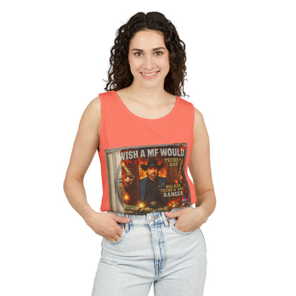 Chuck Norris Mixtape Cover Tank Top — Funny Retro Rap Design