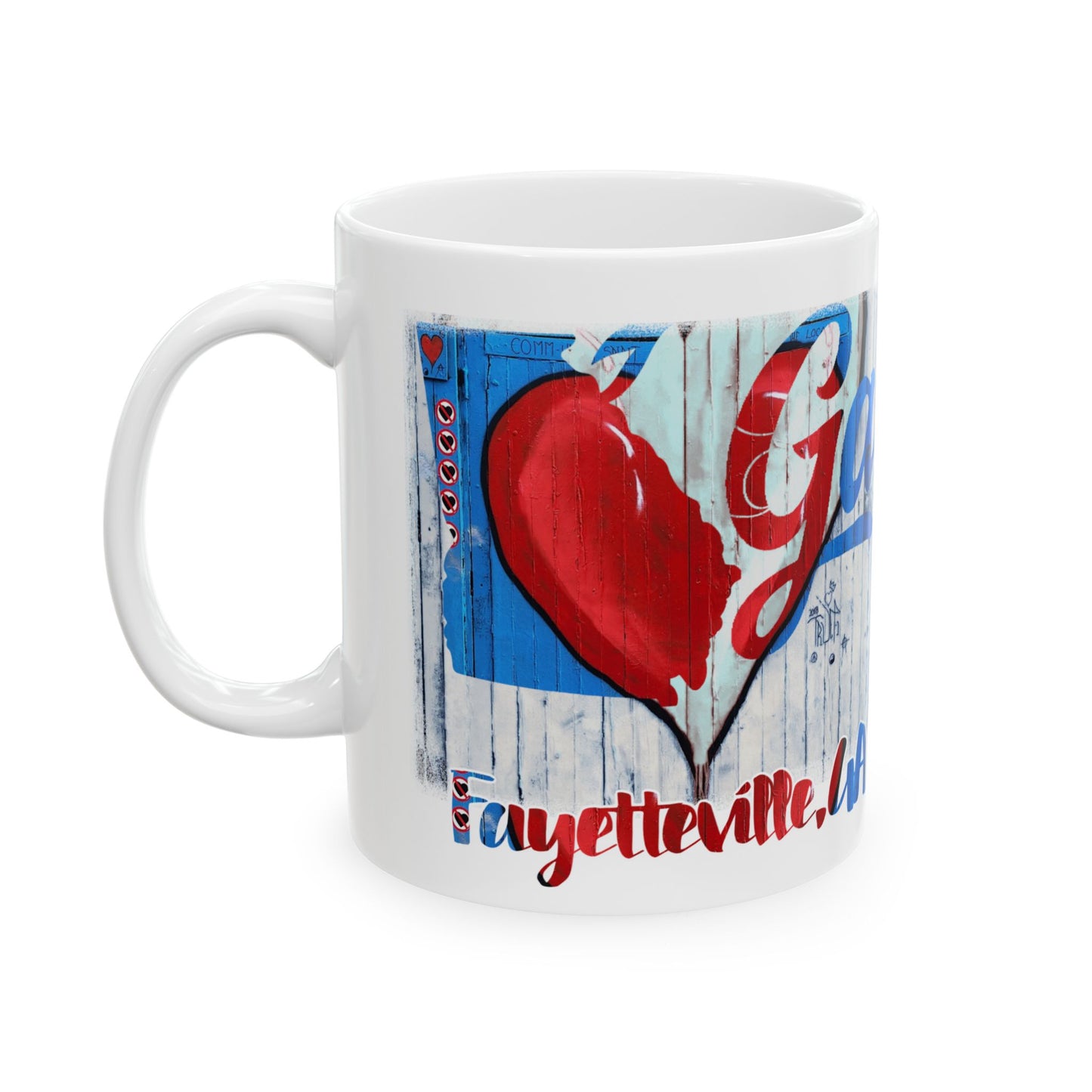 Georgia Heart Ceramic Mug — Fayetteville GA Souvenir (11oz/15oz)