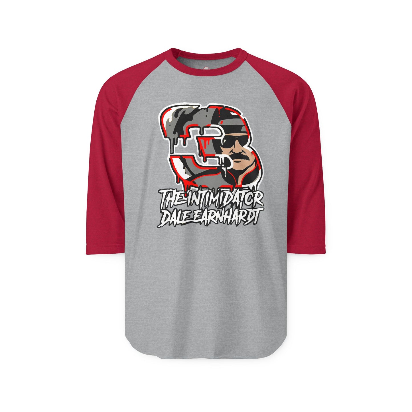 Dale Earnhardt "The Intimidator" Raglan Tee — 3/4 Sleeve Racing Shirt
