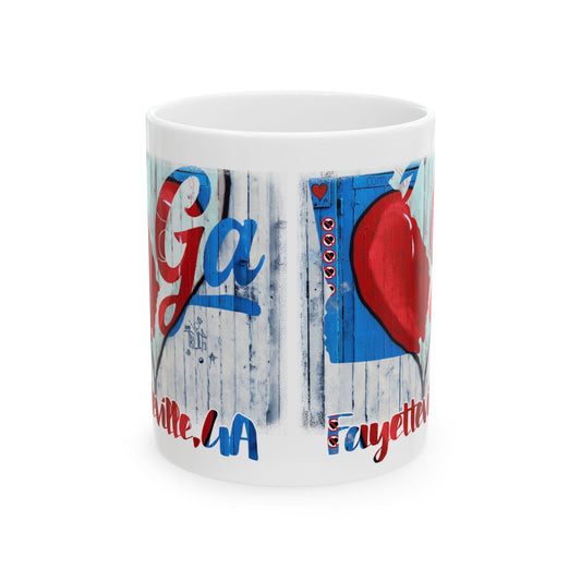Georgia Heart Ceramic Mug — Fayetteville GA Souvenir (11oz/15oz)