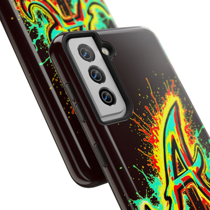 Neon Drip 'A' Graphic Tough Protective Case