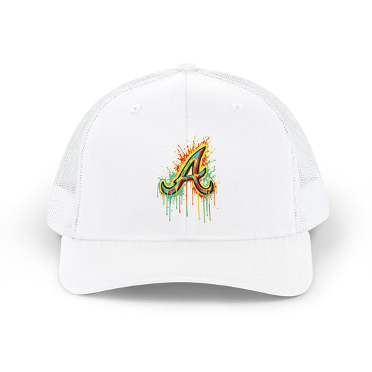 "A" Paint Drip Richardson Snap Hat