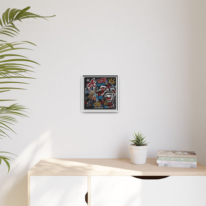 Atlanta Braves Urban Graffiti Matte Canvas Print (Framed)
