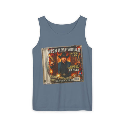Chuck Norris Mixtape Cover Tank Top — Funny Retro Rap Design