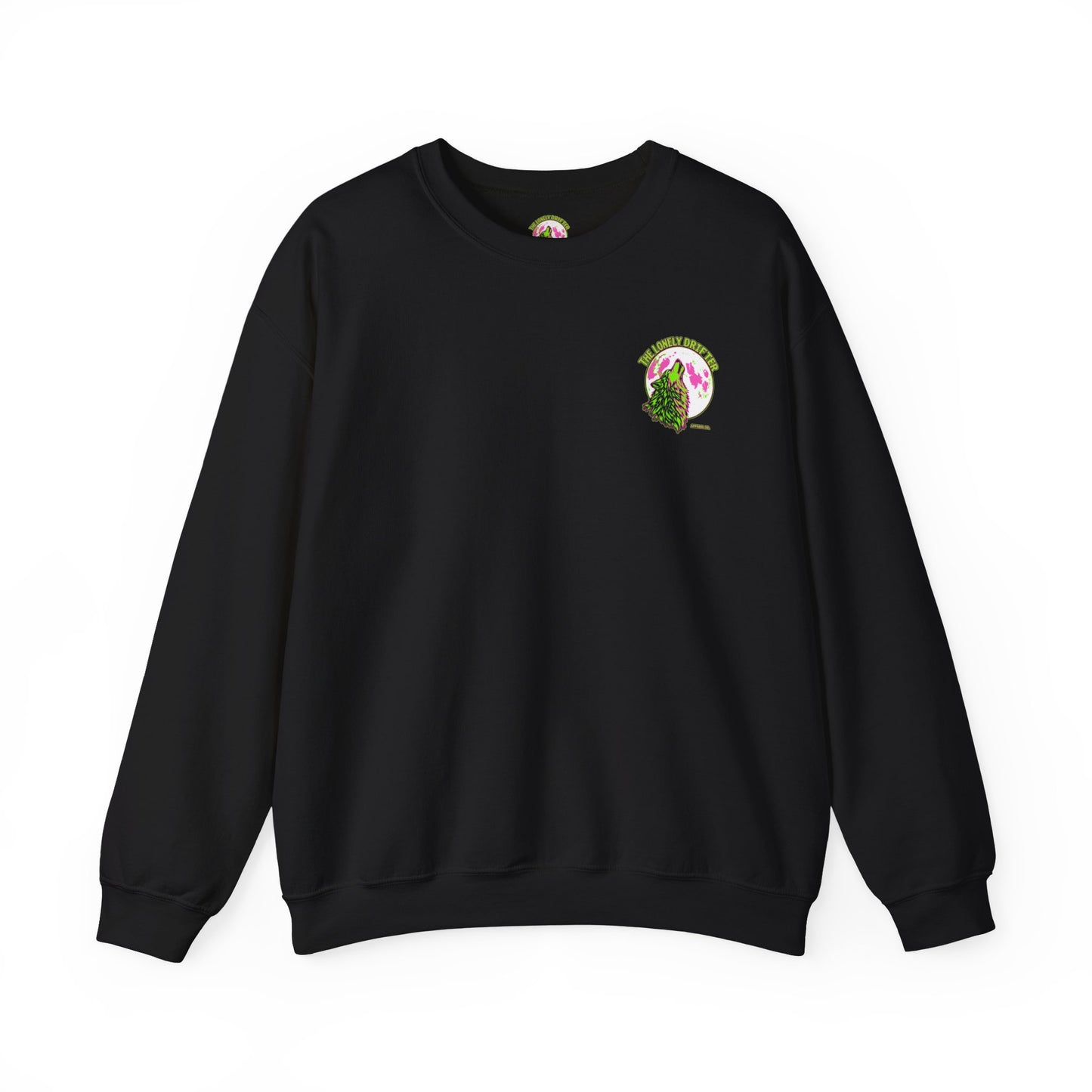 The Lonely Drifter Wolf Crewneck Sweatshirt — Neon Moon Graphic