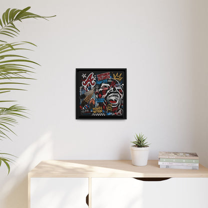 Atlanta Braves Urban Graffiti Matte Canvas Print (Framed)