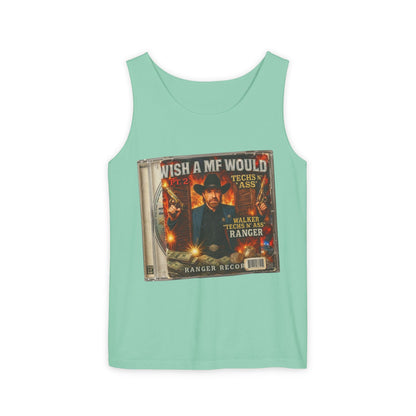 Chuck Norris Mixtape Cover Tank Top — Funny Retro Rap Design