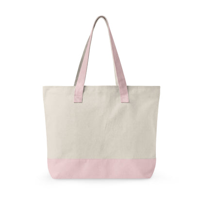 Zippered Canvas Tote — Colorful Beach Crab Design, "This World Is Trash" Statement Tote
