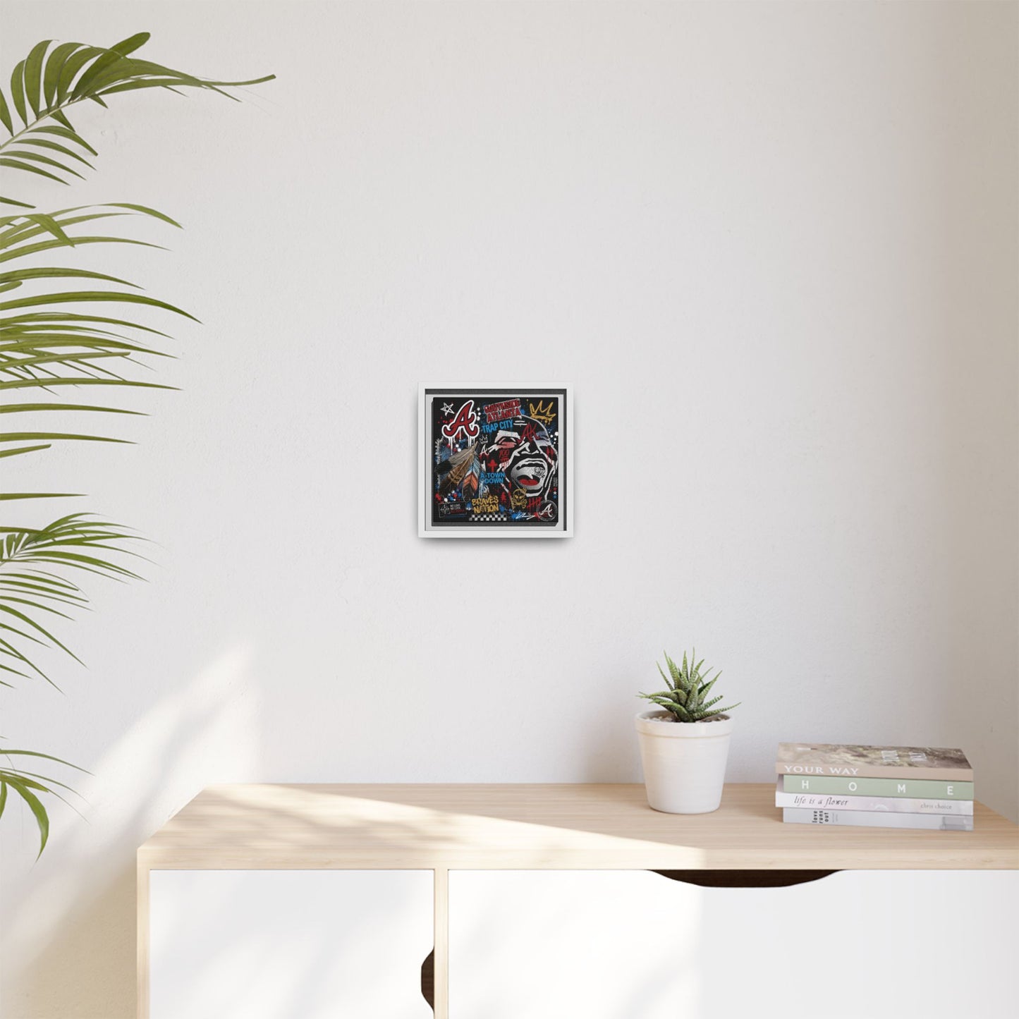 Atlanta Braves Urban Graffiti Matte Canvas Print (Framed)