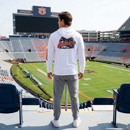 Auburn "The Hit" Junior Rosegreen Hooded Long-Sleeve Tee