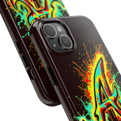 Neon Drip 'A' Graphic Tough Protective Case