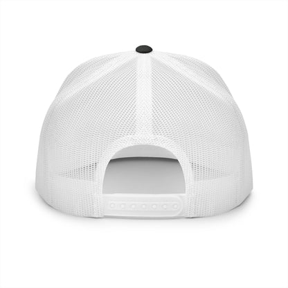 Floral Letter A Embroidered Initial Trucker Cap | Monogram Flower Hat