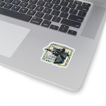 Raccoon D.B. Cooper Funny Kiss-Cut Sticker — Heist Humor Decal