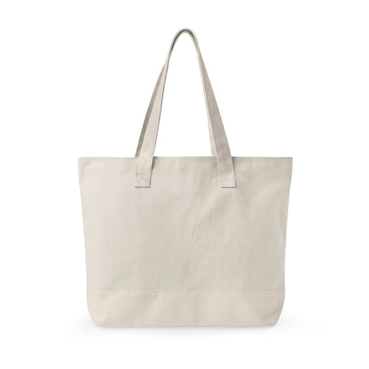 Zippered Canvas Tote — Colorful Beach Crab Design, "This World Is Trash" Statement Tote