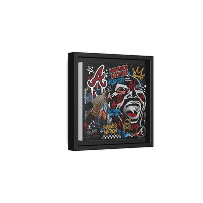 Atlanta Braves Urban Graffiti Matte Canvas Print (Framed)