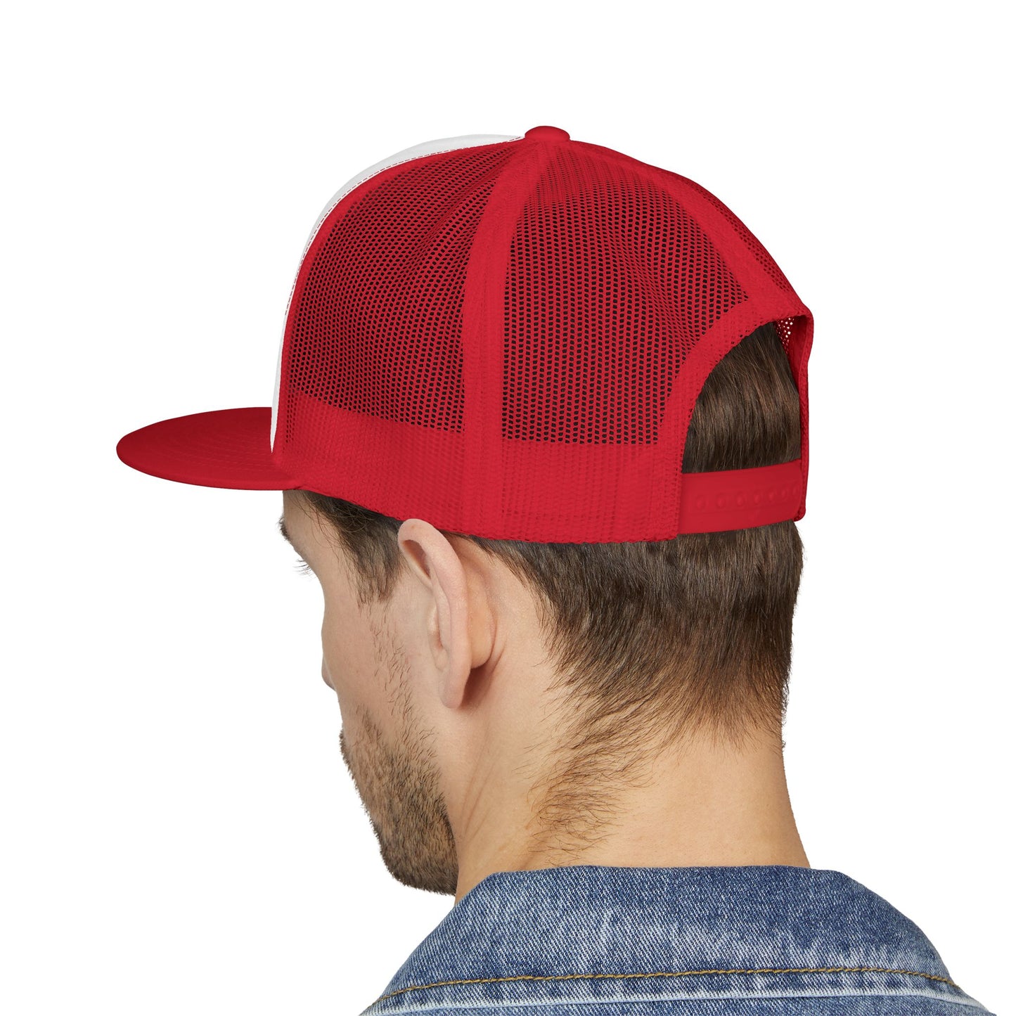 Floral Letter A Embroidered Initial Trucker Cap | Monogram Flower Hat