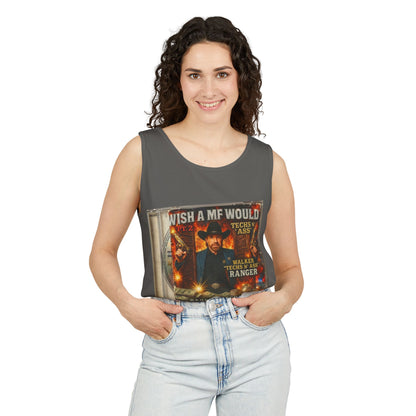 Chuck Norris Mixtape Cover Tank Top — Funny Retro Rap Design