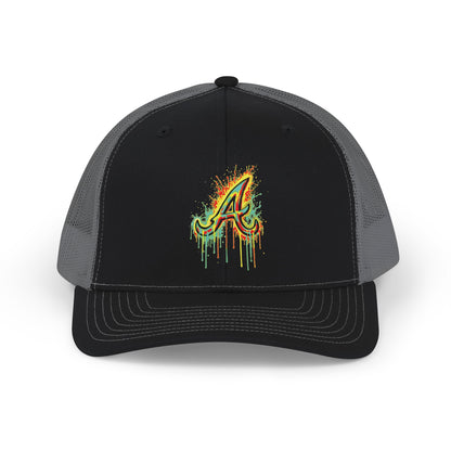 "A" Paint Drip Richardson Snap Hat